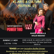 KL ARTS & CULTURE FESTIVAL ’23  Jazz, R&B Live Music by Maria Angela & Willie Rebano