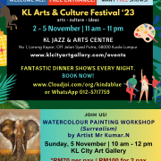KL ARTS & CULTURE FESTIVAL ’23  Watercolour Painting Workshop (Surrealism)  by Mr Kumar.N
