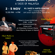 KL ARTS & CULTURE FESTIVAL ’23  Meet & Greet KOPSTAR, Piano Lounge, Music & Dance, A Taste of Malaysia